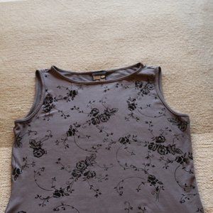 Avenue of the Stars Women's Size Large Gray/Purple/Black Tank Top